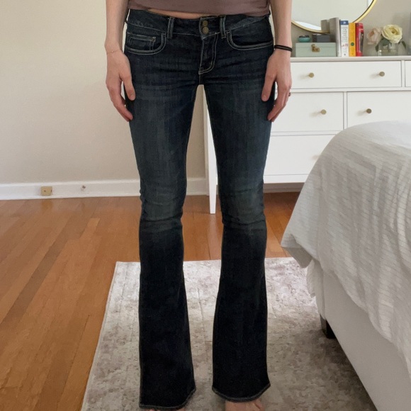 NWOT vintage American Eagle flare leg jeans size 2 - Picture 4 of 6